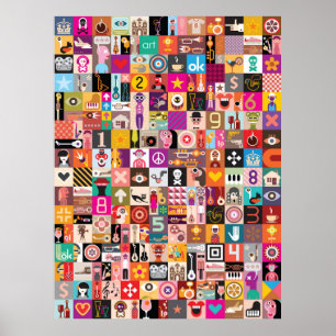 アートポップ・アートのコラージュ ポスター