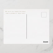 アートポップ・アートのゴールドフォイルのクリスマスフォトホリデーカード 箔シーズンポストカード (裏面)