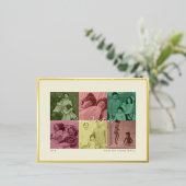 アートポップ・アートのゴールドフォイルのクリスマスフォトホリデーカード 箔シーズンポストカード (立ち正面)