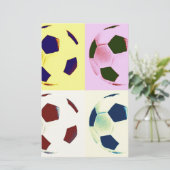 アートポップ・アートのサッカーボール 便箋 (スタンド正面)