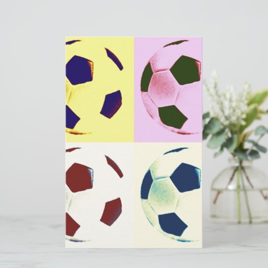 アートポップ・アートのサッカーボール 便箋 (スタンド正面)