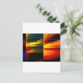 アートポップ・アートのサンセット ポストカード (スタンド正面)