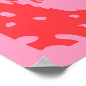 アートポップ・アートのサンタピンクレッド ポスター (角)