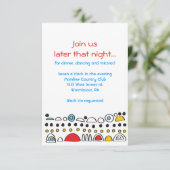 アートポップ・アートのスクライブリーバルミツワーパーティーカード 招待状 (スタンド正面)