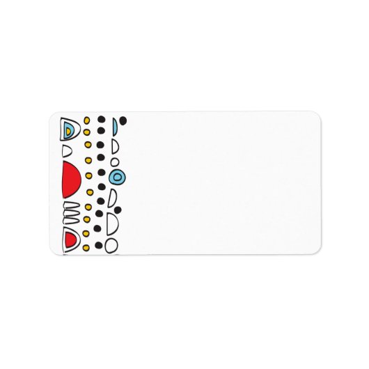 アートポップ・アートのスクライブリーバルミツワープリント自分のラベル ラベル (正面)