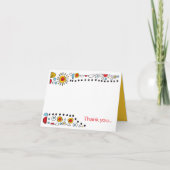 アートポップ・アートのスクライブリーバルミツワー折り畳みサンキューカード サンキューカード (正面)