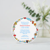 アートポップ・アートのスクライブリーバー（ユダヤ教の）バル・ミツバー招待状 招待状 (スタンド正面)