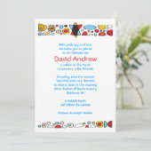 アートポップ・アートのスクライブリーバー（ユダヤ教の）バル・ミツバー招待状 招待状 (スタンド正面)