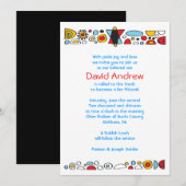 アートポップ・アートのスクライブリーバー（ユダヤ教の）バル・ミツバー招待状 招待状 (正面/裏面)