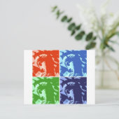 アートポップ・アートのスタイルの自由の女神ニューヨーク ポストカード (スタンド正面)