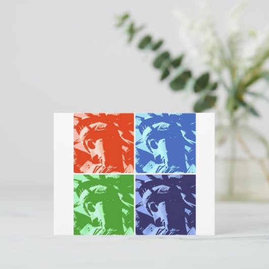 アートポップ・アートのスタイルの自由の女神ニューヨーク ポストカード (スタンド正面)