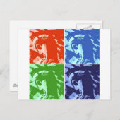 アートポップ・アートのスタイルの自由の女神ニューヨーク ポストカード (正面/裏面)