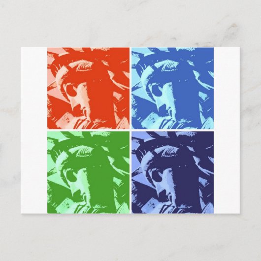 アートポップ・アートのスタイルの自由の女神ニューヨーク ポストカード (正面)
