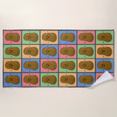 アートポップ・アートのスタイルポテト ビーチタオル (正面)