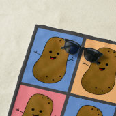 アートポップ・アートのスタイルポテト ビーチタオル (インサイチュ)