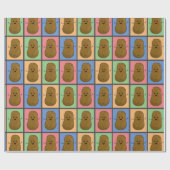 アートポップ・アートのスタイルポテト ラッピングペーパー (フラット)