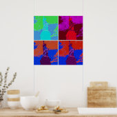 アートポップ・アートのスタイル自由の女神 ポスター (キッチン)