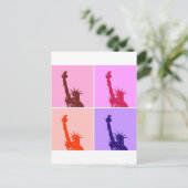 アートポップ・アートのスタイル自由の女神 ポストカード (スタンド正面)