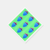 アートポップ・アートのストロベリーブルー スタンダードカクテルナプキン (角)