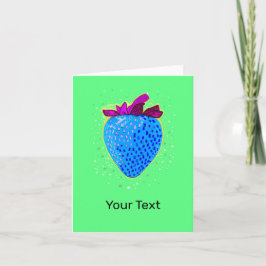 アートポップ・アートのストロベリーブルー ノートカード