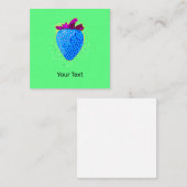 アートポップ・アートのストロベリーブルー ノートカード (正面/裏面)