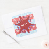 アートポップ・アートのスノーフレーククリスマスホリデーから スクエアシール (封筒)