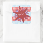 アートポップ・アートのスノーフレーククリスマスホリデーから スクエアシール (バッグ)