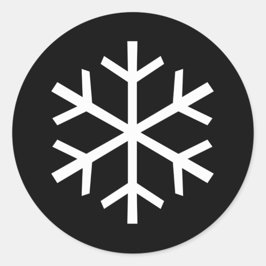 アートポップ・アートのスノーフレーク ラウンドシール (正面)
