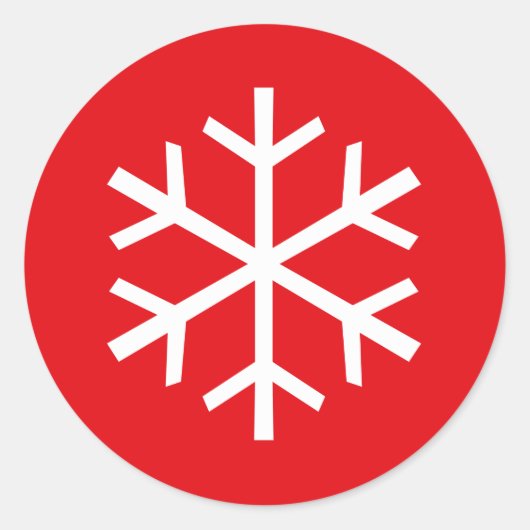 アートポップ・アートのスノーフレーク ラウンドシール (正面)