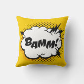 アートポップ・アートのスピーチのバブルスケッチと文字。漫画s クッション (裏面)