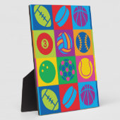 アートポップ・アートのスポーツボール フォトプラーク (側面)