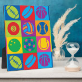 アートポップ・アートのスポーツボール フォトプラーク (側面)