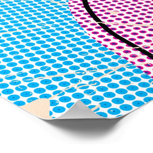 アートポップ・アートのス図解入りの、写真付きのペインの地図 ポスター (角)