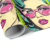 アートポップ・アートのソフトボールラッピング紙 ラッピングペーパー (ロールコーナー)