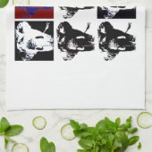 アートポップ・アートのゾウ キッチンタオル (折り畳み)