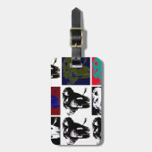 アートポップ・アートのゾウ ラゲッジタグ (正面縦)