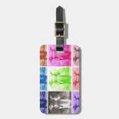 アートポップ・アートのゾウ ラゲッジタグ (正面縦)