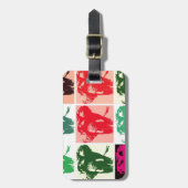 アートポップ・アートのゾウ ラゲッジタグ (正面縦)