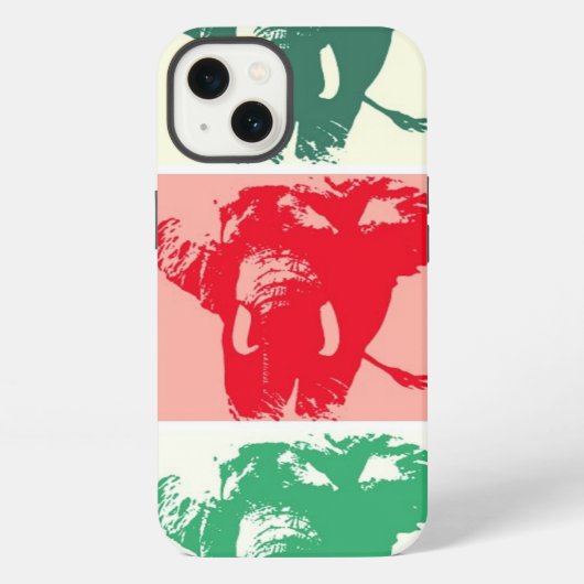 アートポップ・アートのゾウ iPhoneケース (裏面)