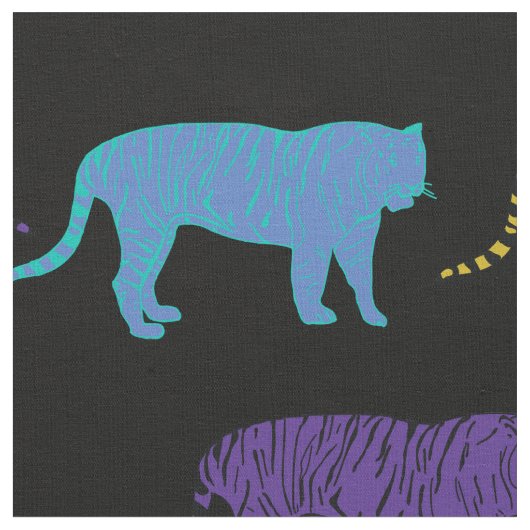 アートポップ・アートのタイガース  ファブリック (クローズアップ)