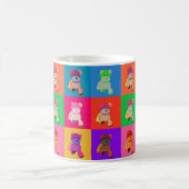 アートポップ・アートのテディベアホワイト325 mlクラシックホワイトマグ コーヒーマグカップ (中央)