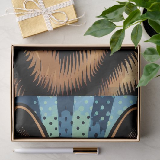 アートポップ・アートのドイツの羊飼い犬の漫画のデコップページ 薄葉紙 (ギフト)