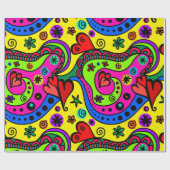 アートポップ・アートのハート包装紙 ラッピングペーパー (フラット)