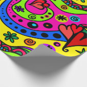 アートポップ・アートのハート包装紙 ラッピングペーパー (角)