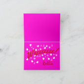 アートポップ・アートのハート&スターバレンタインのグリーティングカード サンキューカード (内部)