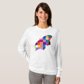 アートポップ・アートのバタフライ Tシャツ (正面フル)