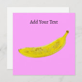 アートポップ・アートのバナナピンクの背景パーソナライズされた シーズンカード (正面/裏面)