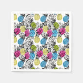 アートポップ・アートのパイナップルとパ葉ーム スタンダードカクテルナプキン (正面)