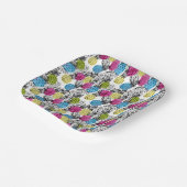 アートポップ・アートのパイナップルとパ葉ーム ペーパープレート (傾斜あり)