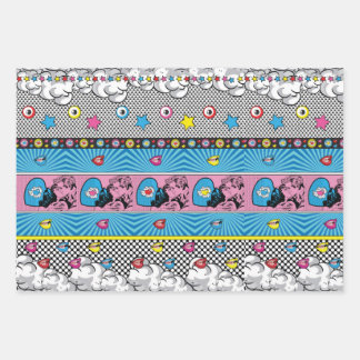 アートポップ・アートのパターン ラッピングペーパーシート